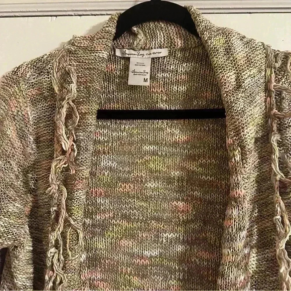 American Rag Cie boho fringe cardigan women medium - Picture 3 of 13